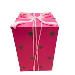 34th & Pine Pink Gold Polka Dot Christmas Present Bow Outdoor Holiday Decor New